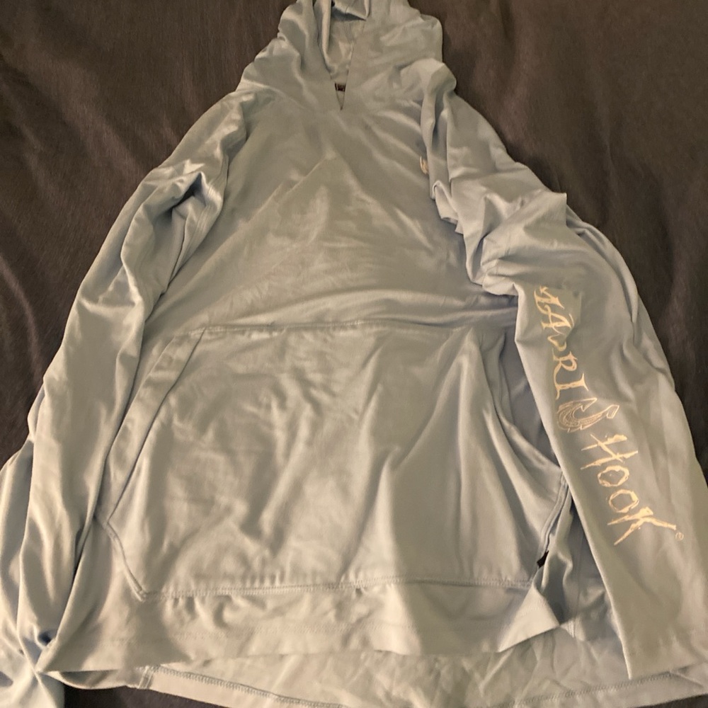 Men's Sky Blue Long Sleeve Hoodie
